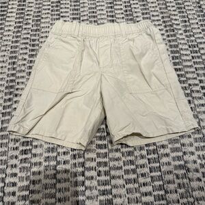 Jacadi Cream Elastic-Waist khaki Shorts Size 4
